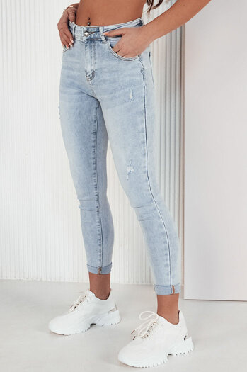 Ženske kavbojke z visokim pasom AGOST  Barva Modra DSTREET UY1903