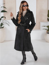 Ženski zimski plašč classic trench black Dstreet NY0762