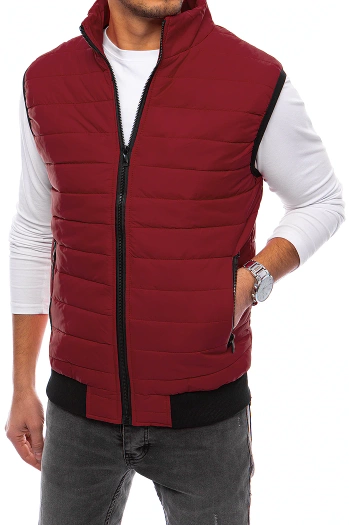 Moški prešit telovnik Barva Klaret DSTREET TX4016