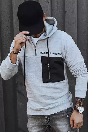 Moška jopa s kapuco Barva siva DSTREET BX5465