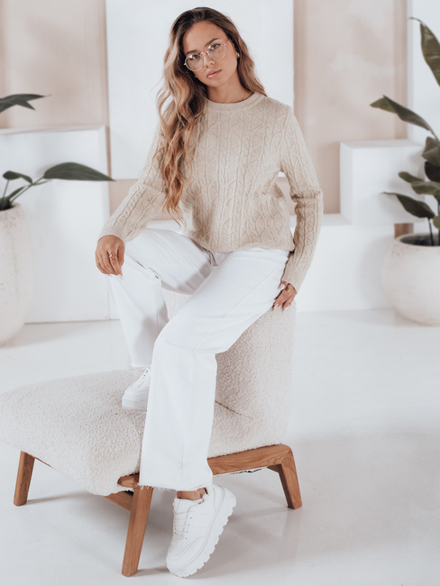 Ženski pulover BRAVINA beige Dstreet MY2529