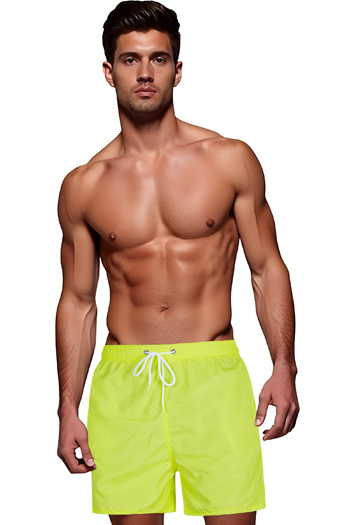Moške kopalne hlače rumene Dstreet SX2527