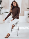 Ženski pulover s polovičnim rolojem TARLENA brown Dstreet MY2481