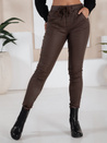 Ženske povoščene hlače LIZZY Barva rjav DSTREET UY1782