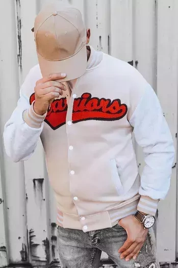 Moška jopa z zadrgo Barva Ecru DSTREET BX5432