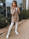Ženska zimska jakna s kapuco KRISTA camel Dstreet TY3066