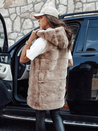 Ženski krznen jopič ASHTON camel Dstreet TY4544