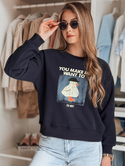 Ženska bluza GOOSHY mornarsko modra Dstreet BY1428