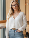Ženski odprti pulover GOFFY Barva Bela DSTREET MY2278