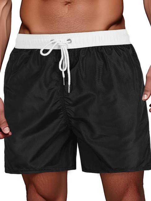 Moške črno-bele kratke hlače Dstreet SX2513