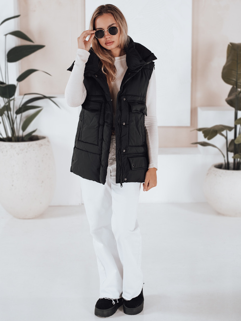 Ženski brezrokavnik OMALIS črna Dstreet TY3286