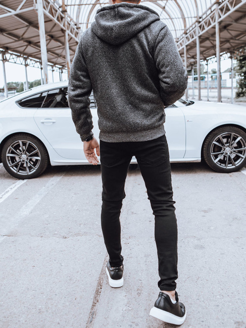 Moška jopa z zadrgo Barva Temno siva DSTREET BX5598