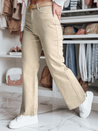 Ženske široke hlače iz džinsa LUXEFLOW beige Dstreet UY2364_1