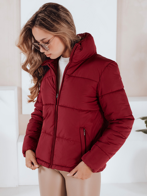 Ženska prešita zimska jakna LAROSE maroon Dstreet TY5218
