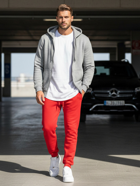 Moške spodnji deli trenirke Barva rdeča DSTREET UX2708