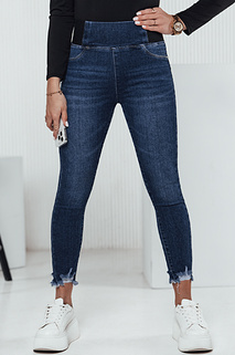 Ženske jeans hlače HIGHJEANS mornarsko modra Dstreet UY2327