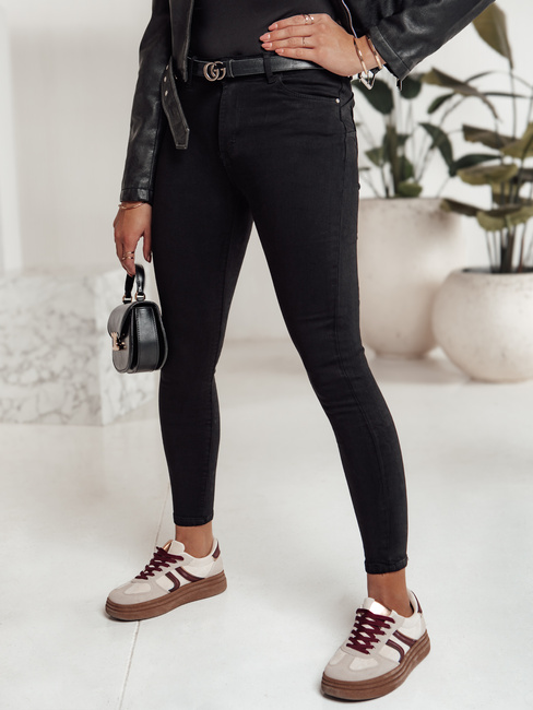 STYLOVITA ženske hlače iz džinsa črne Dstreet UY2235
