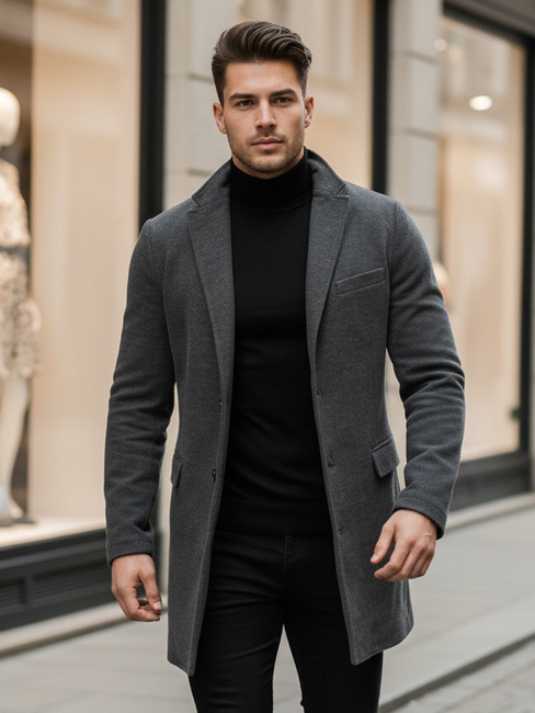 Moški zimski plašč Barva Svetlosiva DSTREET CX0441