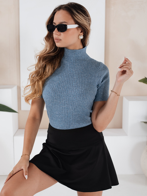 Ženski pulover s kratkimi rokavi GIRLGLORY blue Dstreet MY2555