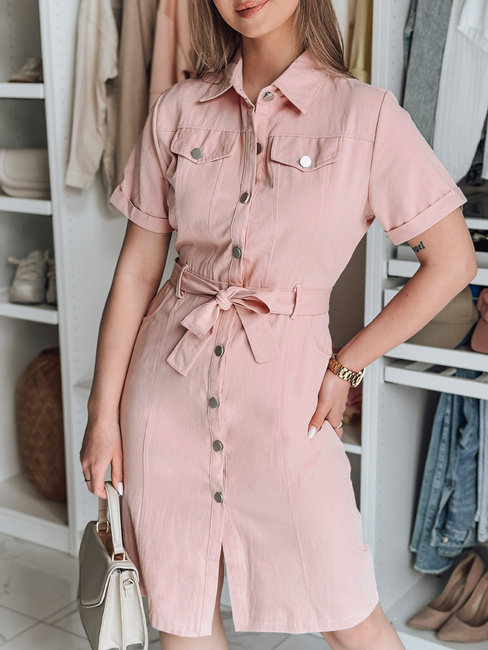 LOVE ME MIDI midi srajčna obleka roza Dstreet EY2593
