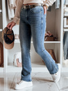 Ženske jeans hlače na zvonec s pasom FITLOW blue Dstreet UY2466