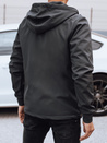 Moška prehodna softshell jakna s kapuco temno siva Dstreet TX4818
