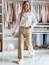 Ženske široke hlače iz džinsa LUXEFLOW beige Dstreet UY2364_4