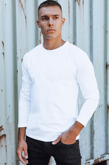Moški beli dolgi rokavi Dstreet LX0579