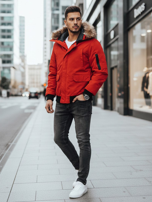 Moška zimska jakna Barva rdeča DSTREET TX2875