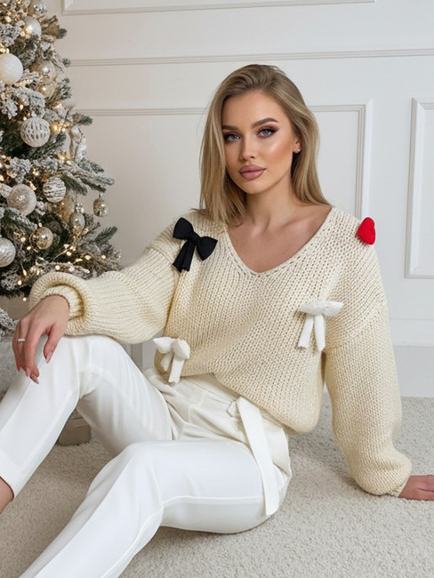 Ženski pulover PUREBOW beige Dstreet MY2363z