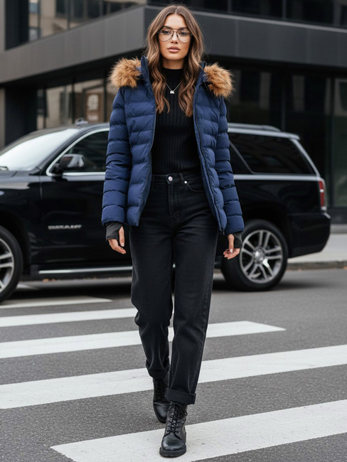 Ženska zimska jakna VERSES Barva Mornarica DSTREET TY4039