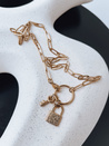 Ženska ogrlica PADLOCK Barva zlati DSTREET IY0094_2