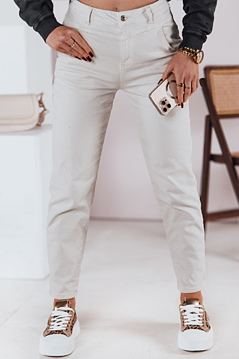 Ženske hlače iz džinsa STREETSTYLE light beige Dstreet UY2375