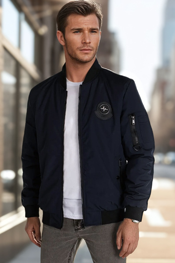 Moška prehodna bomber jakna modra Dstreet TX5019