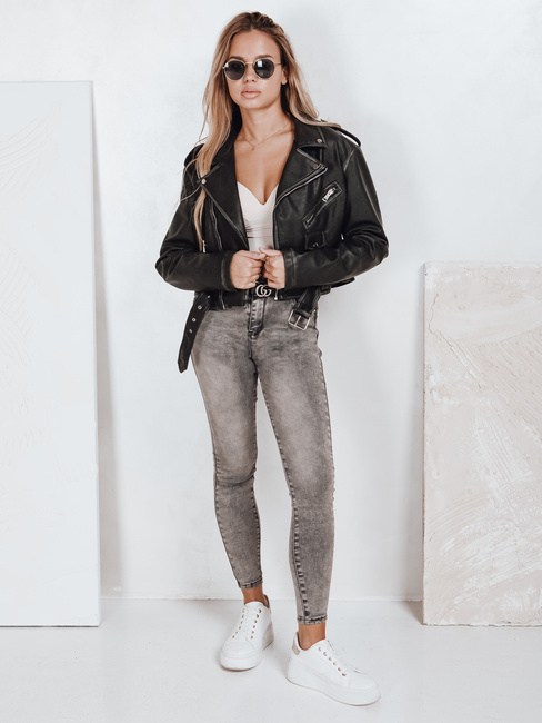 Ženske jeans hlače JORNIX temno sive barve Dstreet UY2192