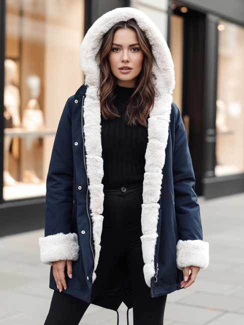 Ženska zimska jakna STARBURST mornarsko modra Dstreet TY4764