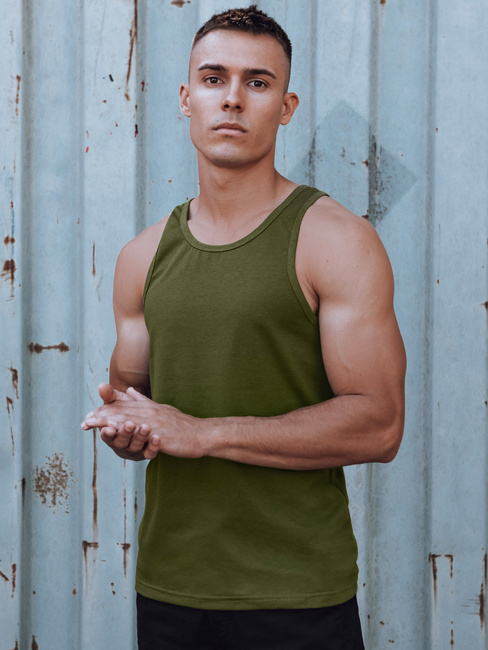 Moška zelena majica brez rokavov Dstreet RX5621