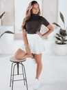 Ženski pulover s kratkimi rokavi GIRLGLORY rjave barve Dstreet MY2554