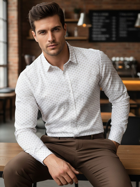 Moška bela srajca Dstreet DX2437