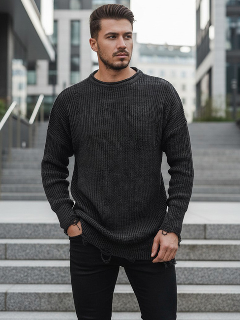 Moški zimski pulover Barva Temno siva DSTREET WX1964