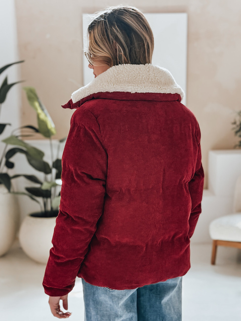Ženska manšestrska jakna TRENDYGLAM burgundska Dstreet TY4942