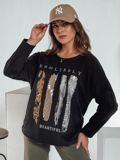 MODEZINE ženska bluza oversize črna Dstreet RY2690_3