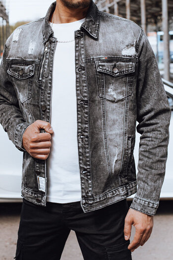 Moška jeans jakna črna Dstreet TX4696