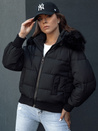 Ženska prešita zimska jakna s krznom COLDPACK black Dstreet TY4430