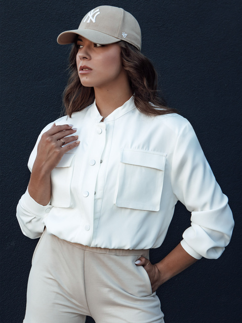 Ženska bomber jakna PRIEV white Dstreet TY4305