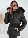 Ženska zimska prešita jakna s kapuco LOVELINA black Dstreet TY4981