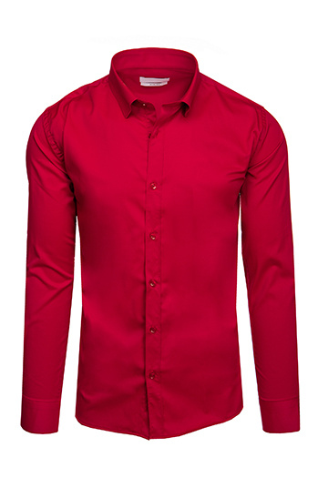 Moška elegantna rdeča srajca Dstreet DX2611