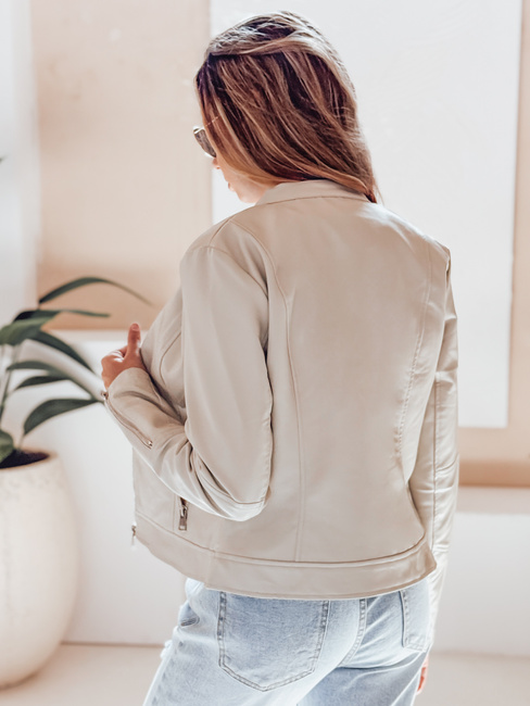 Ženska usnjena jakna LOVEBIKER siva Dstreet TY5214