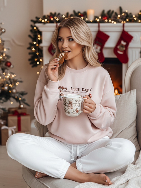 Ženska bluza prevelike velikosti z jazbečarji JAMNIKOVE roza Dstreet BY1497z