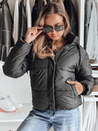 Ženska zimska jakna SNOWLIKE prešita s kapuco črna Dstreet TY4930